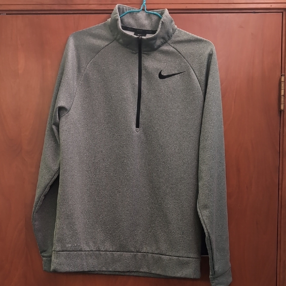 Nike Men's Heather Gray Performance Jacket 3/4 Zip - Picture 1 of 3